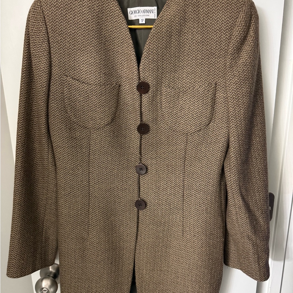 Vintage Giorgio Armani Women's Brown Blazer